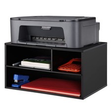 Printer Stand Shelf with Storage Wood Desk Paper Organzier for Home/Office,Pr...