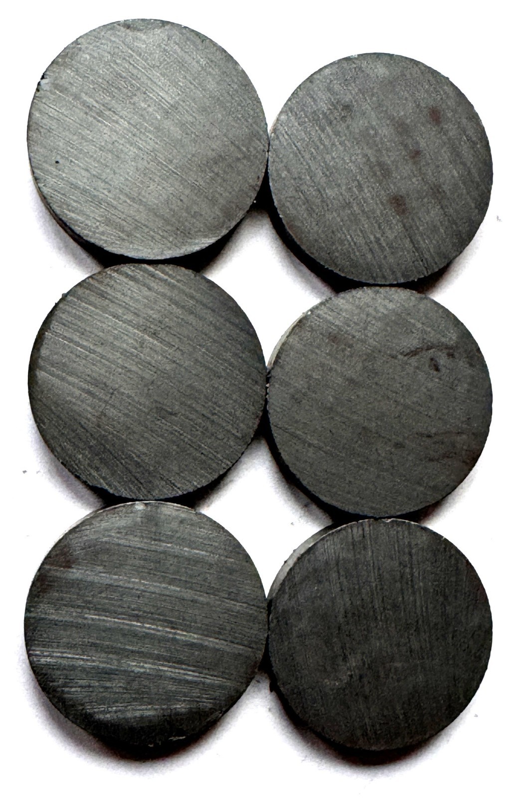 Ceramic Disc Magnets 6pc 25mm Dia x 10mm 4mm Thick Neodymium Magnet N52