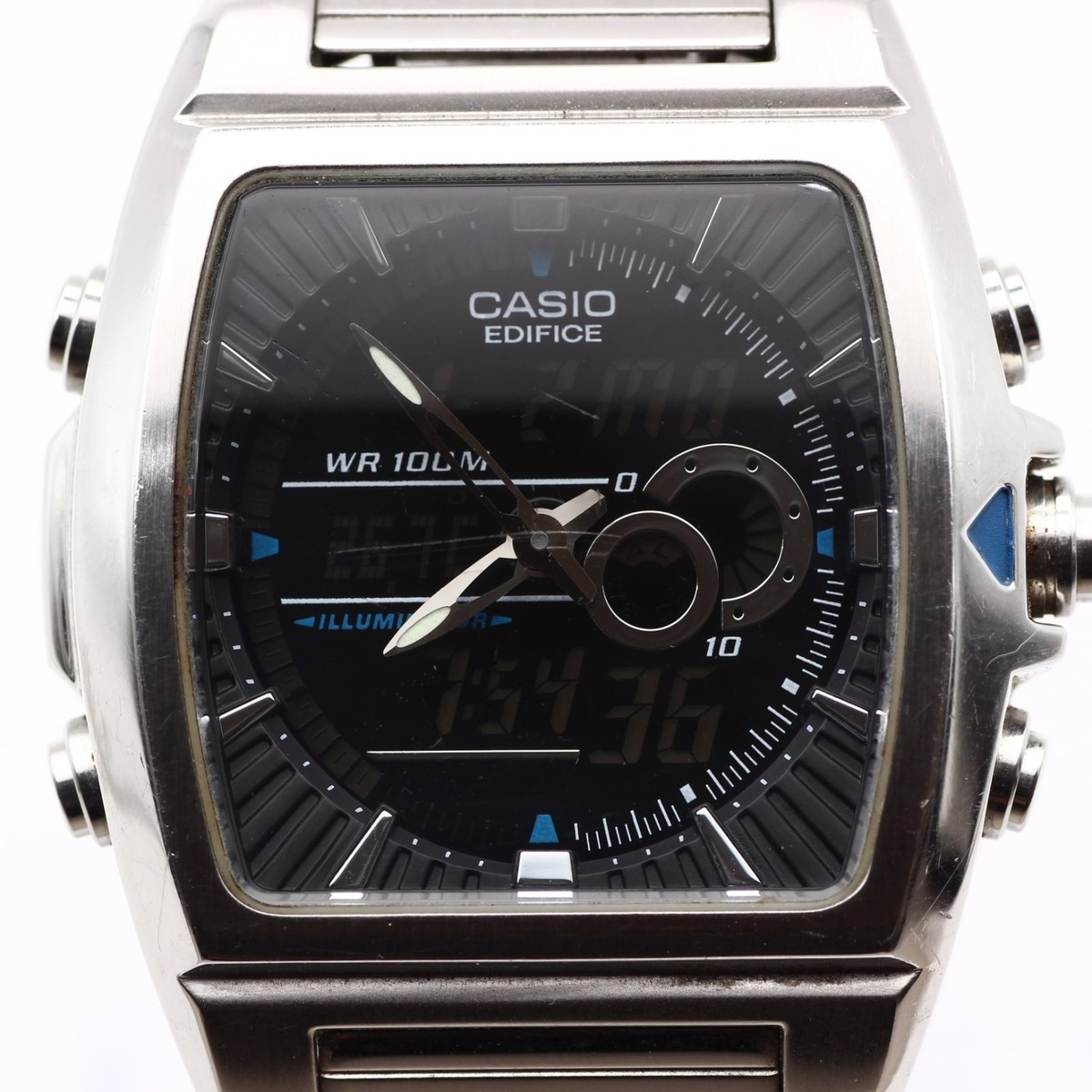 CASIO EDIFICE EFA-120 Men's Watch Quartz Ana-Digi Square Black