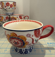 1 Anthropologie Footed Pedestal Floral  Sip o...