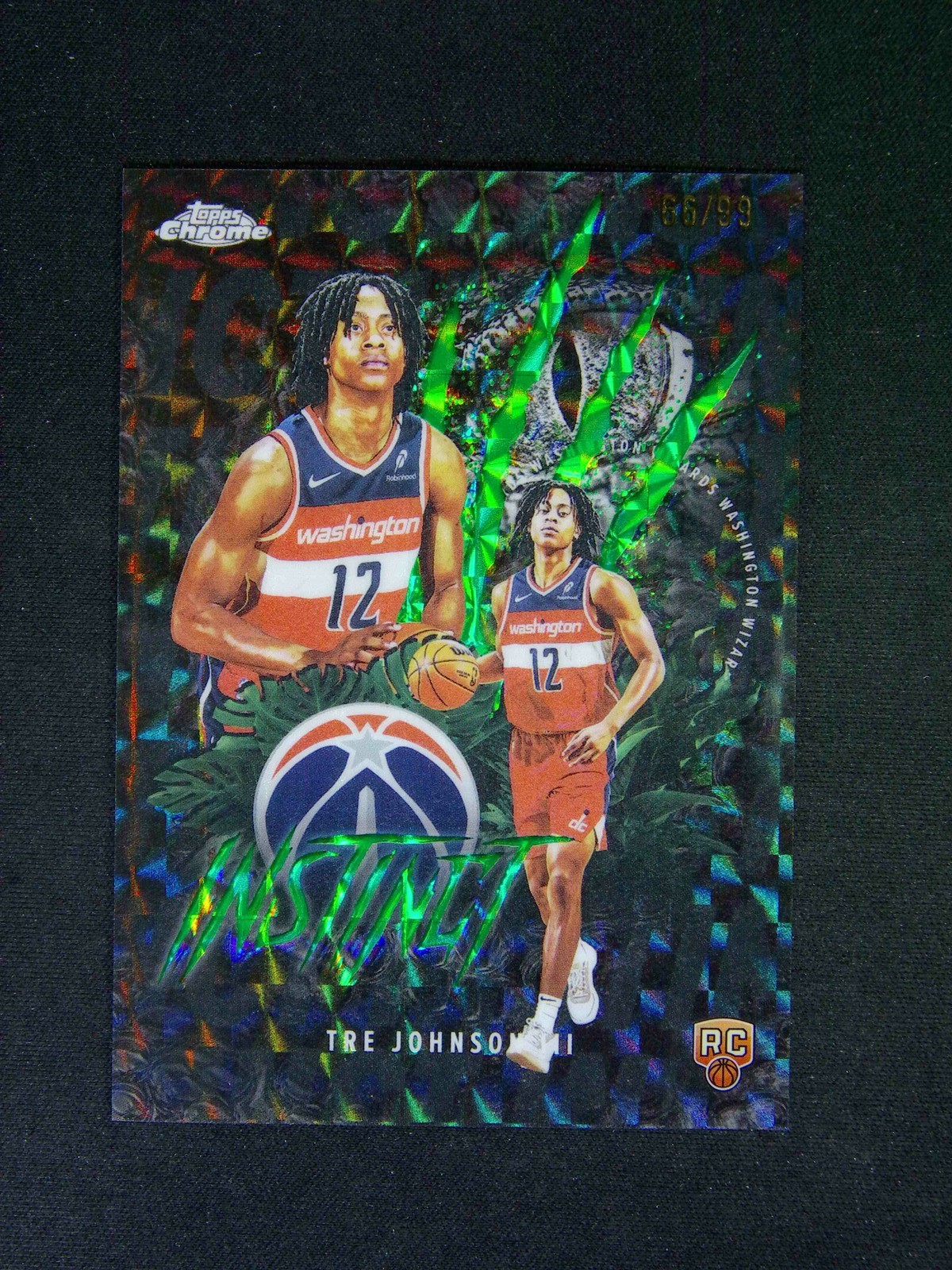 2025-26 Topps Chrome Tre Johnson III RC Rookie Instinct Green /99