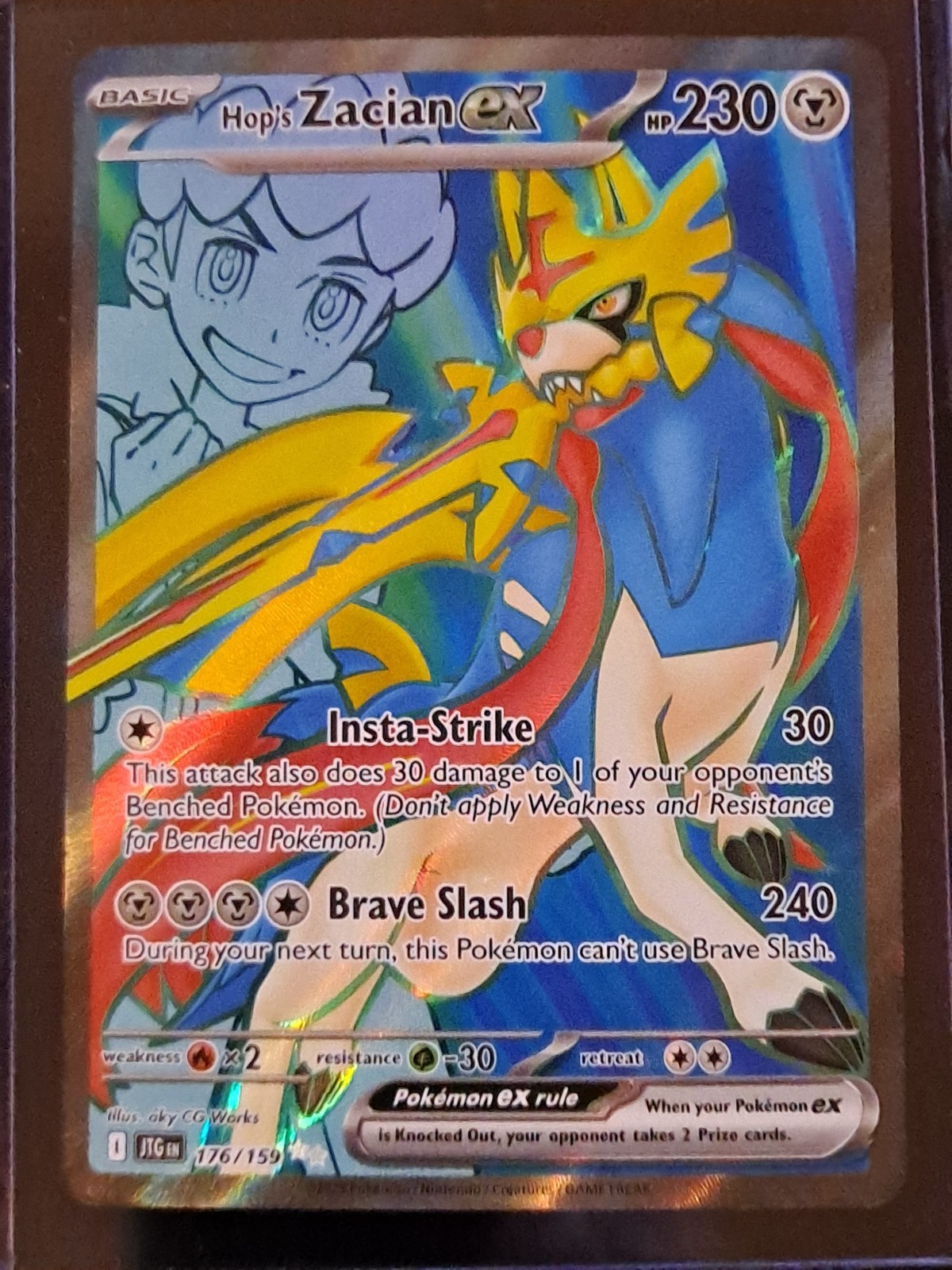 Hop's Zacian ex - 176/159 - Journey Together - Ultra Rare -  NM