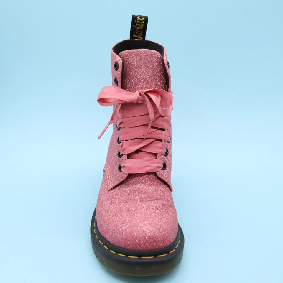 Dr. Martens 1460 Паскаль блестящий ботинки розовый ленты шнурки 8 глаз женщин Sz US6 EU37 - Изображение 4 из 4