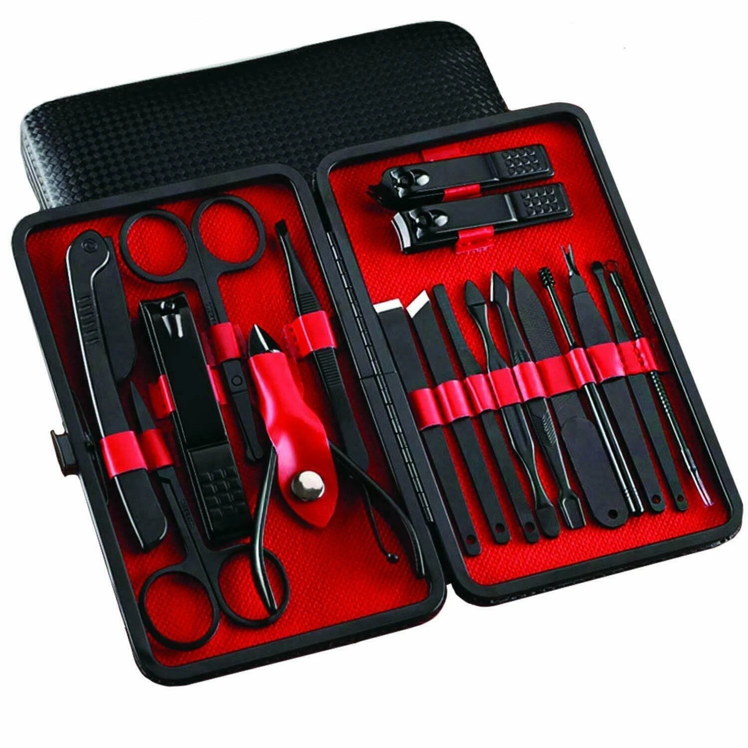 18PCS Manicure Pedicure Set, Professional Stainless Steel Nail Clippers Kit