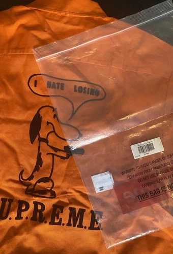 Chemise de travail SS21 Supreme chien manches courtes S/S orange rare DS taille L