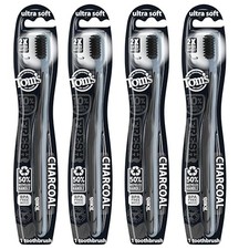 Gentle Charcoal Toothbrush, Soft, 4-Pack Packaging May Vary
