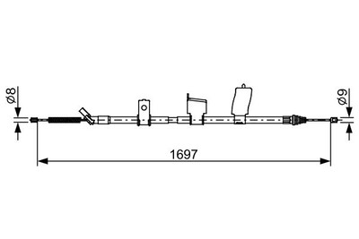 BOSCH Seilzug, Feststellbremse 1 987 482 627 passend für NISSAN