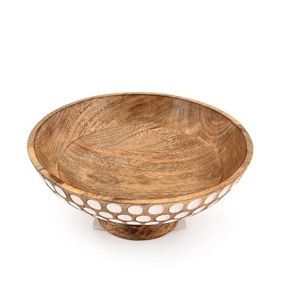 Salad Bowl Mango Wood Handcrafted Bowl for Table Decor, Kitchen Island & Ever...