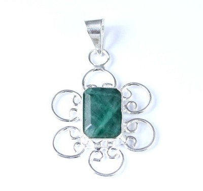 Colombianischer Grüner Smaragd 11,55 Ct Ovalschliff Anhänger Zertifiziert AGI