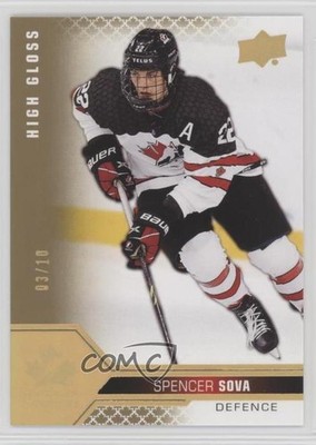 2022 Upper Deck Team Canada Juniors Men's U-18 High Gloss 3/10 Spencer Sova 1e05