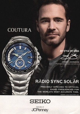 2017 Ad Seiko Coutura  Radio Sync Solar Watch - Race Car Driver Jimmie Johnson