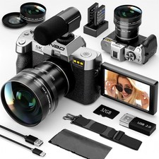 NBD 5K 64MP Digital Cameras for Photography with Dual-Lens WiFi