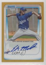 2011 Bowman Chrome Prospects Gold Refractor 28/50 Ethan Martin #BCP179 Auto 0m0