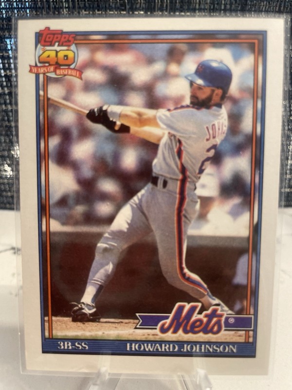 1991 Topps Baseball #470b Howard Johnson - VG - New York Mets