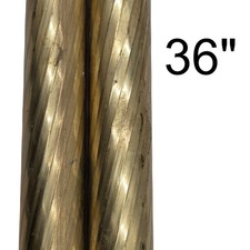 Spiral Fluted Round Brass Tubing Pipe Pole Sl...