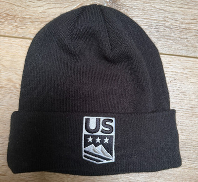 New Era US Ski Team Beanie Black Knit Winter Hat One Size Adults