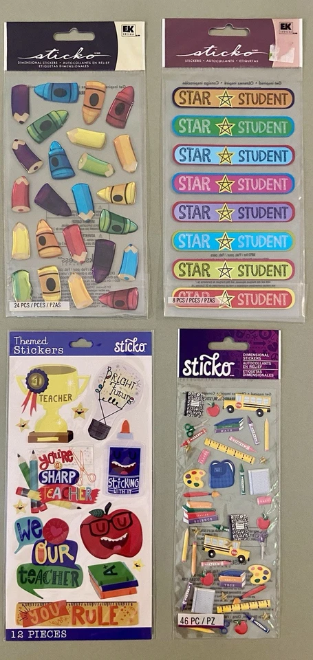 ¡Lote de pegatinas y troquelados escolares! Jolee’s Boutique, Sticko, etc. Foto 3 de 4