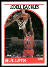 1989 Ledell Eackles Rookie Card#194 Washington Bullets. rookie card picture