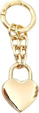 Heart Bag Charm Keychain for Purse Handbag Women Gift Spring Gate Ring