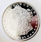 1897 S MORGAN DOLLAR! ULTRA CAMEO DMPL 30+INCH BLK MIRRORS! UNREAL GEM NR #64665