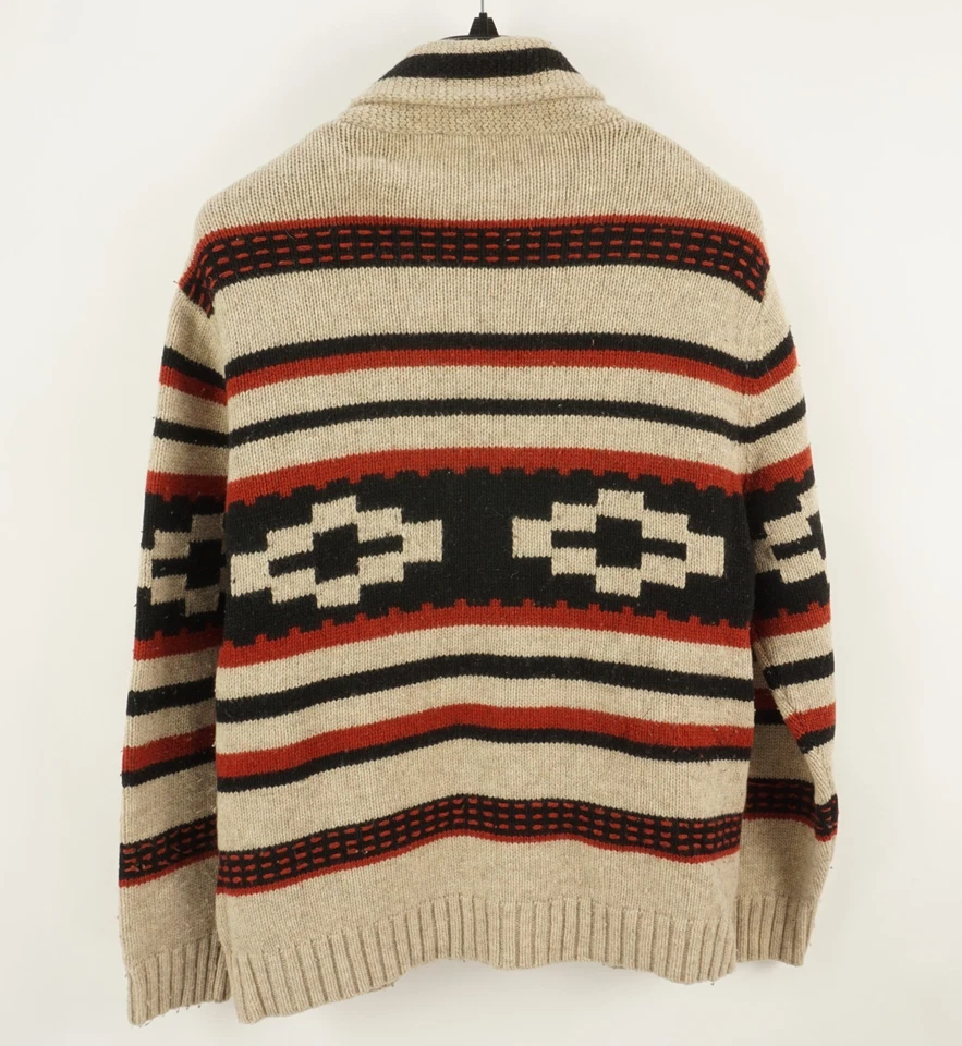 Cárdigan Pendleton Cremallera Completa Suéter Lana de Cordero Suroeste Azteca Para Hombre Talla Grande” Foto 2 de 4