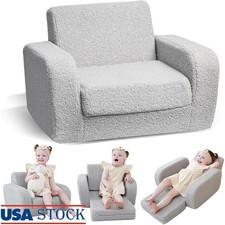 3-in-1 Toddler Couch Portable Chair Recliner Bed Ergonomic Support Kids Sofa New