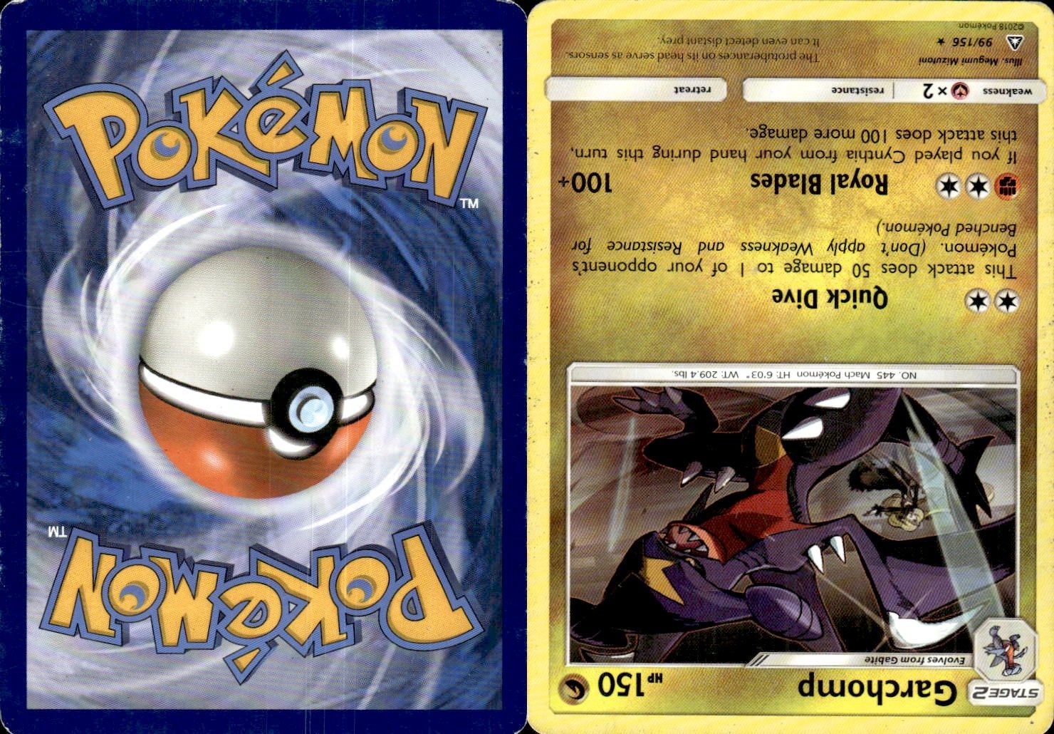 Pokemon Garchomp Rare 99/156 SM - Ultra Prism NM