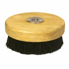 Carpet and Upholstery Shampoo 5” Wood Block Brush for Rotary Buffers – Polishers