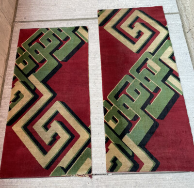 1930s ART DECO GREEK KEY STYLE RUG ALEXANDER SMITH CARPET