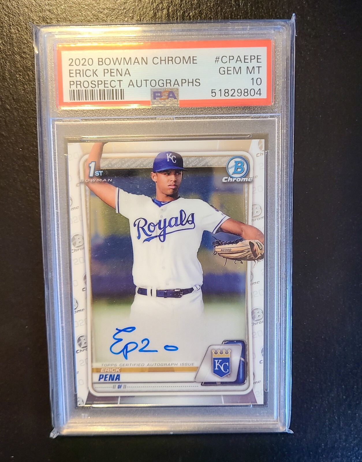 2020 Bowman Chrome PSA 10 - Prospect Autographs Erick Pena