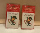 2 Packages Vintage Hallmark Self Adhesive Christmas Folded Gift Tags Elf Candy