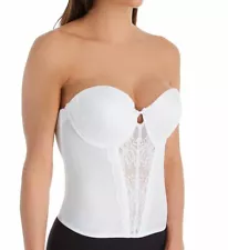 Maidenform Womens Floral Lace Strapless Push-up Bustier