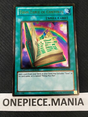 Yu-Gi-Oh! Card Toon Table of Contents GLD4-EN039 Gold Rare | eBay