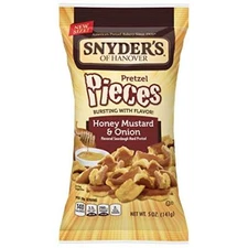 Snyder's of Hanover Pretzel Pieces, Honey Mustard & Onion, 5 Ounce (Pack of 8)