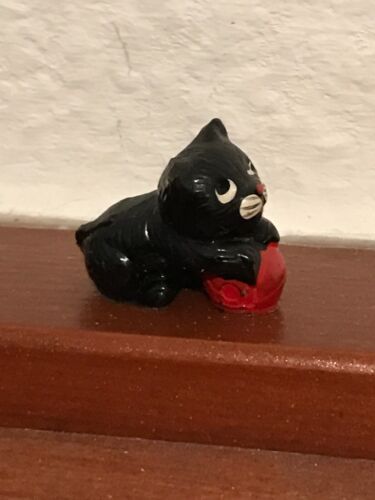 Katze schwarz ca. 2,5cm  breit  Setzkasten Miniatur - Bild 1 von 6
