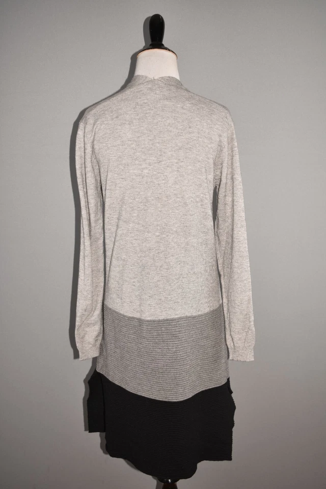 Cárdigan abierto tejido a rayas en bloques de colores texturizados JOSEPH A NEW $88 combo XS Foto 3 de 4