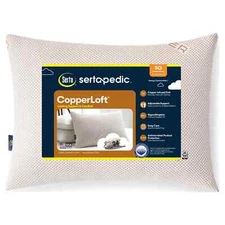2-PACK Sertapedic Copperloft Bed Pillows, Firm Support , Standard/Queen