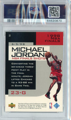 1998 Upper Deck Choice Preview NBA Finals Shots #2 MICHAEL JORDAN