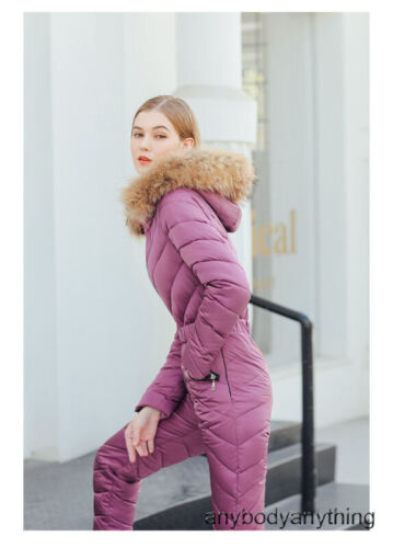 Winter Outdoor Sport Romper Womens Warm Ski Suit Waterproof Jumpsuit Snow Suit - Picture 7 of 15