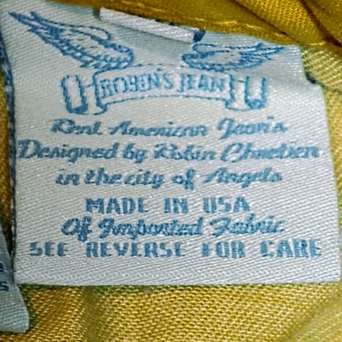 Robin’s Jeans SP5519 Dusty Yellow Long Flap Shorts Gr. 44 Made in USA - Bild 7 von 9