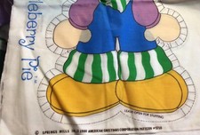 Vintage Strawberry Shortcake Huckleberry Pie Doll Pillow Panel
