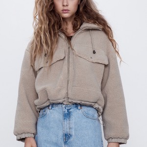 fleece bomber zara