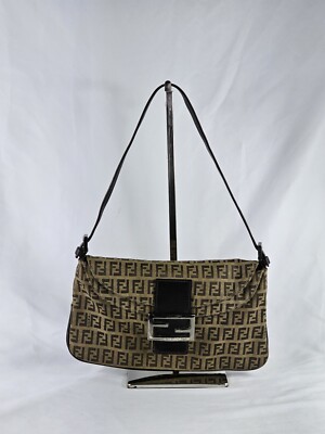 FENDI♡バゲットbag Fendi Zucchino Mamma Baguette shoulder bag | eBay