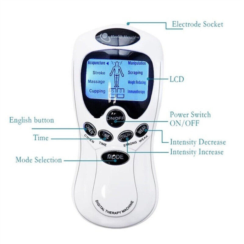 Electric Stimulation Pulse Muscle Massager Tens Unit Machine Therapy Pain Relief