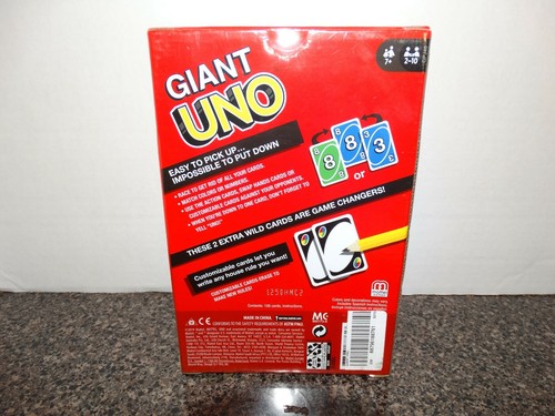 NEW Mattel Giant UNO Card Game - Picture 3 of 3