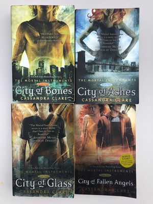 Cassandra Clare The Mortal Instruments Book Lot Of 4 City Of Glass Angels Bones Ebay