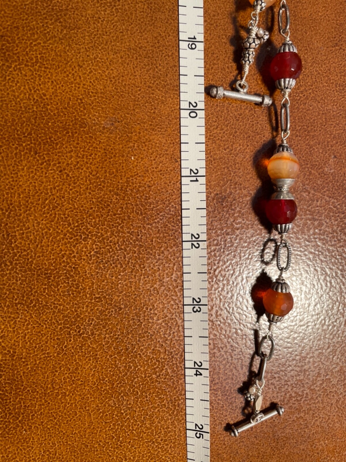 Carnelian Sterling Silver Modern Statement Strand… - image 4