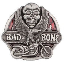 Skull and Eagle Men's Belt Buckle Western Cowboy Native American SK-08 