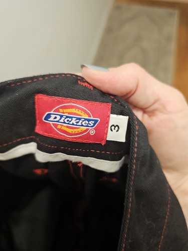 Vintage Dickies Pants Junior's 3 Black With Red Stitching - Picture 6 of 10