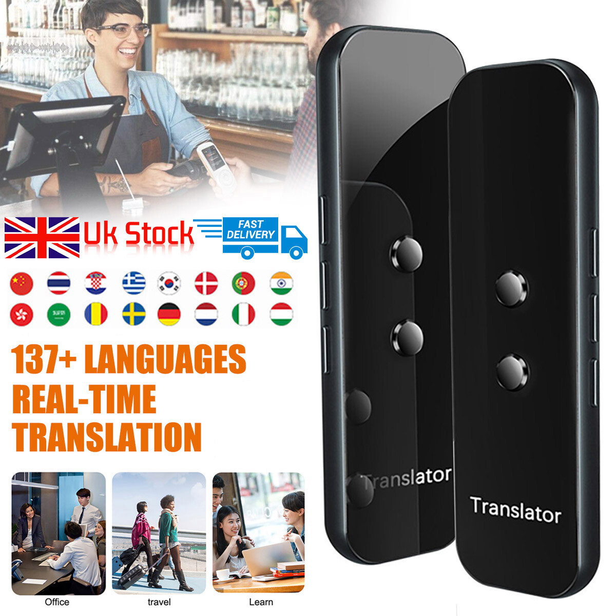 137 Languages Language Translator Device Two-Way Instant Voi